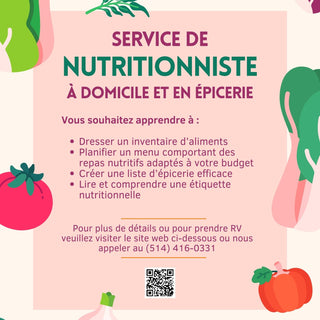 Nouveauté nutrition : Accompagnement en épicerie et à domicile